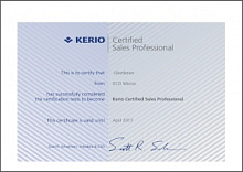 Сертификат специалиста по продажам программных продуктов Kerio Technologies