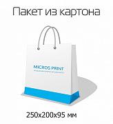 Картинка Пакеты с выборочным УФ лакированием 250x200x95 мм от компании Micros