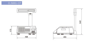 Весы с принтером CAS CL(5000J-15CP)