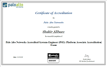 Сертификат инженера Palo Alto Networks Accredited Systems Engineer (PSE): Platform Associate Accreditation